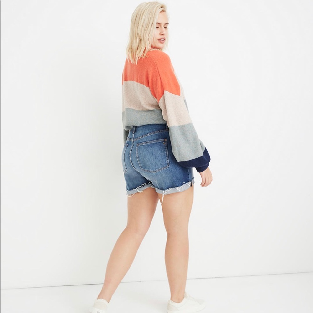 Madewell high rise denim cut off shorts